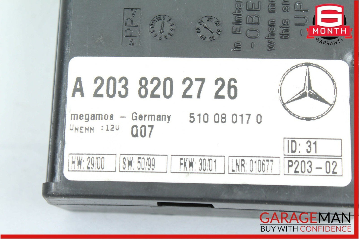 00-02 Mercedes W220 S55 AMG S430 Anti Theft Alarm Signal Control Module Unit OEM