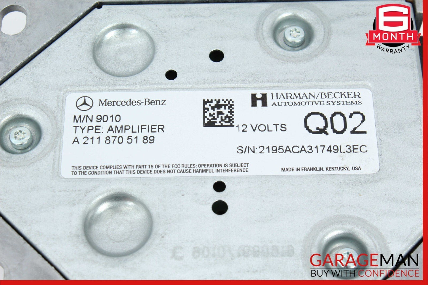08-18 Mercedes X164 GL450 R350 Subwoofer Amp Amplifier Harman Becker OEM