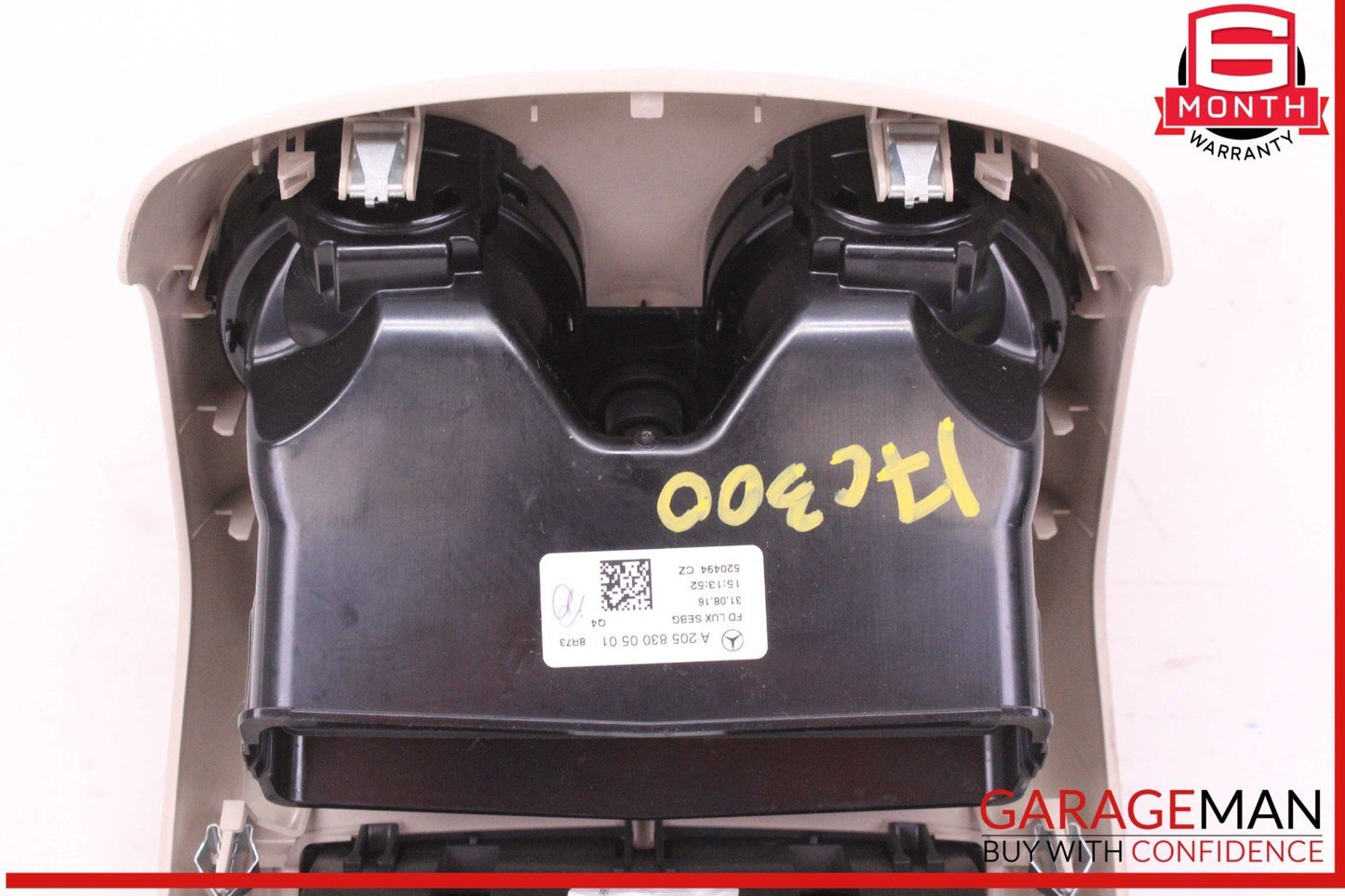 15-20 Mercedes W205 C300 Rear Center Console AC Air Vent Grille Trim Cover OEM