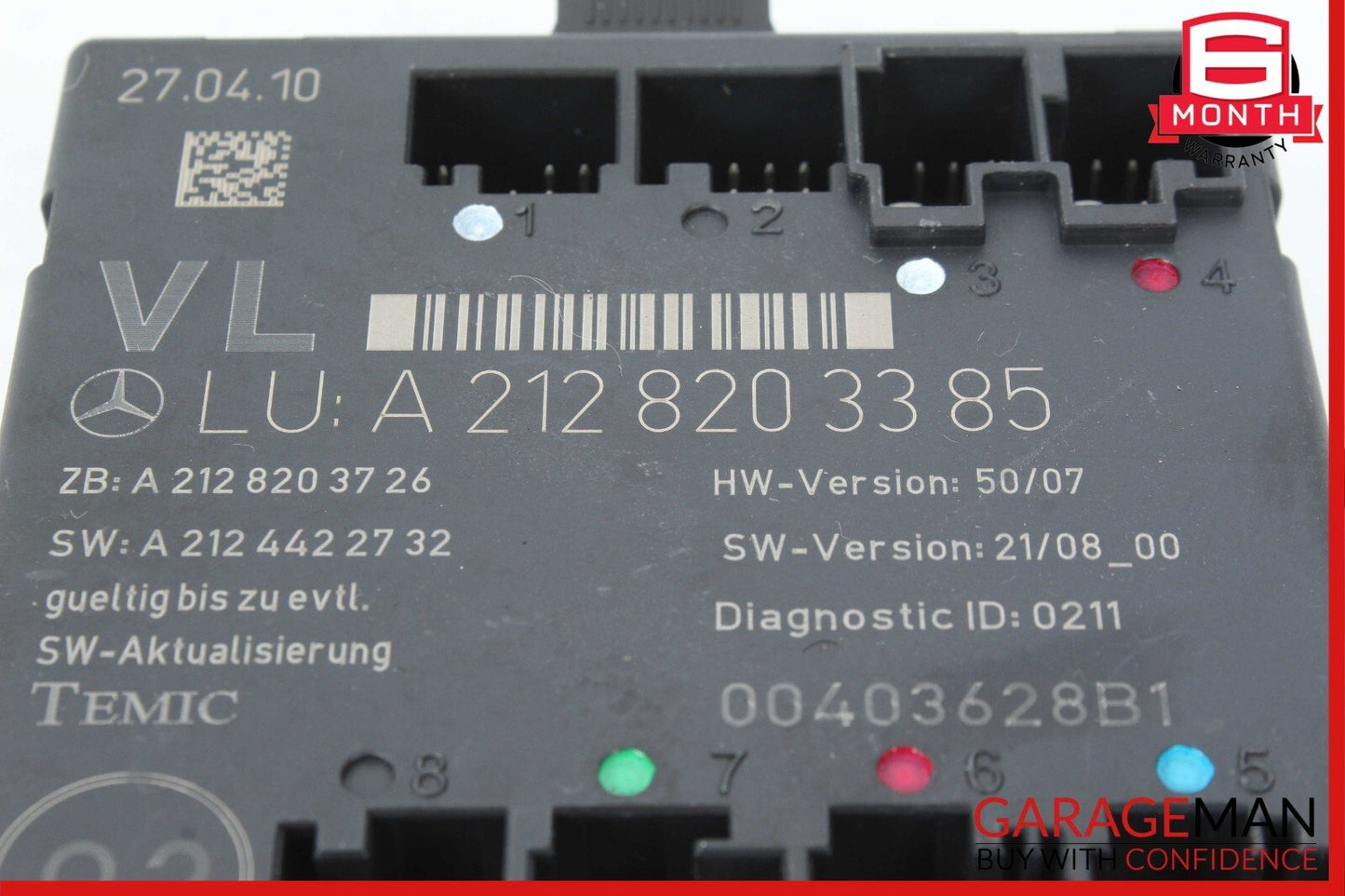 08-18 Mercedes W212 E350 E400 SLK350 Front Left Side Door Control Module OEM