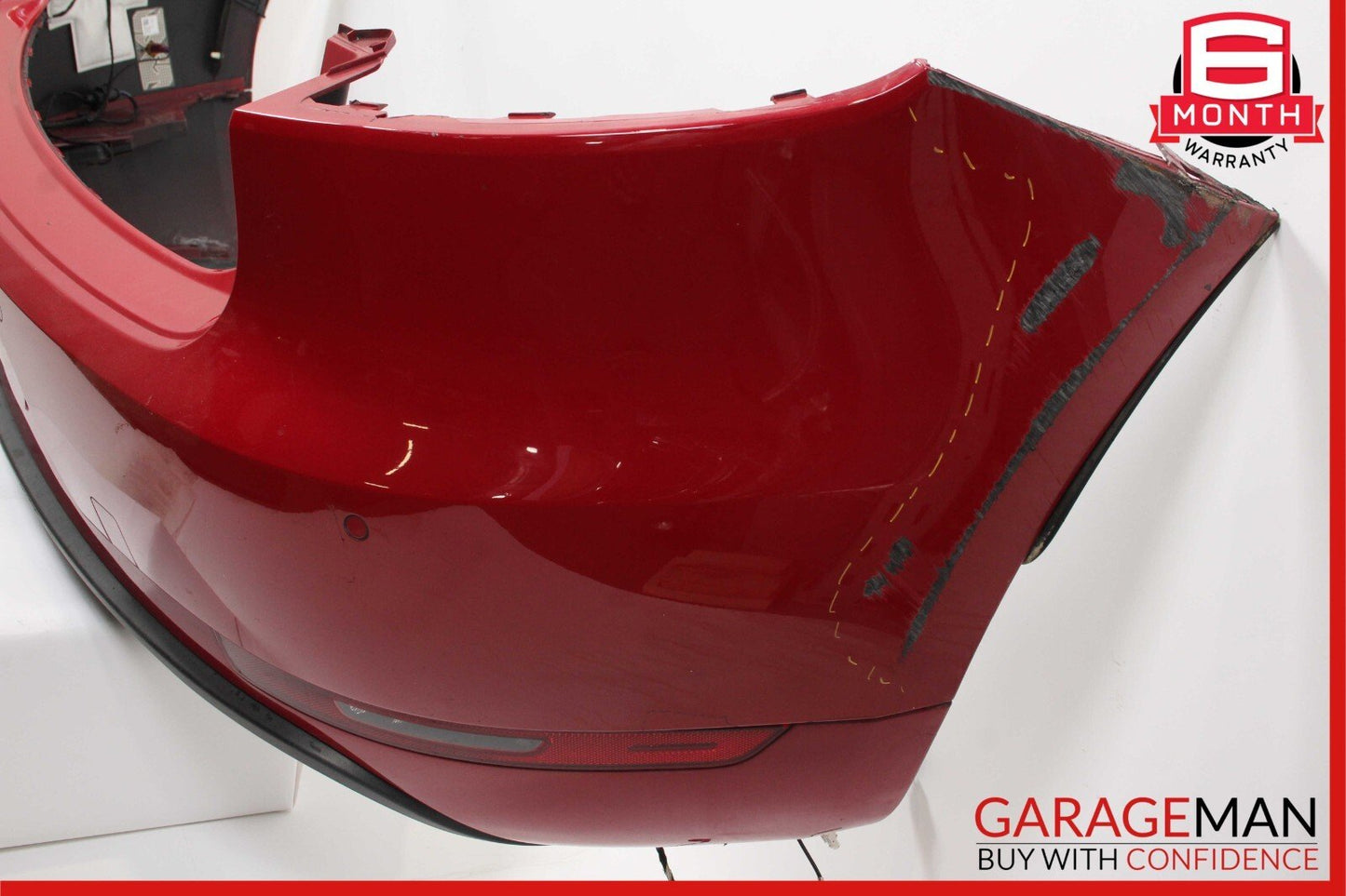 15-18 Porsche Macan 95B Rear Bumper Cover Panel Park Assist Assembly Red OEM