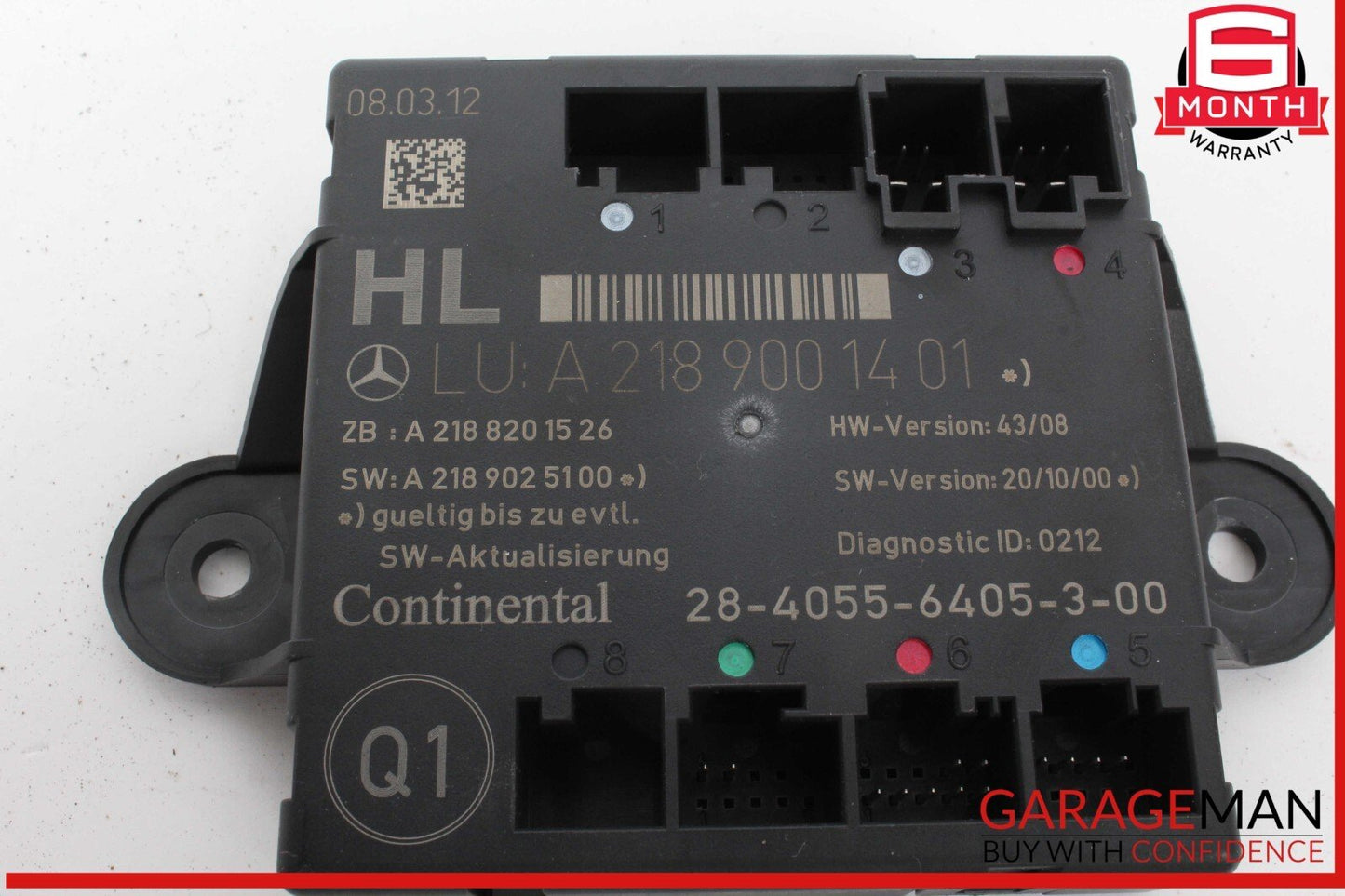 08-18 Mercedes W218 CLS550 C300 E550 Rear Left Side Door Control Module Unit