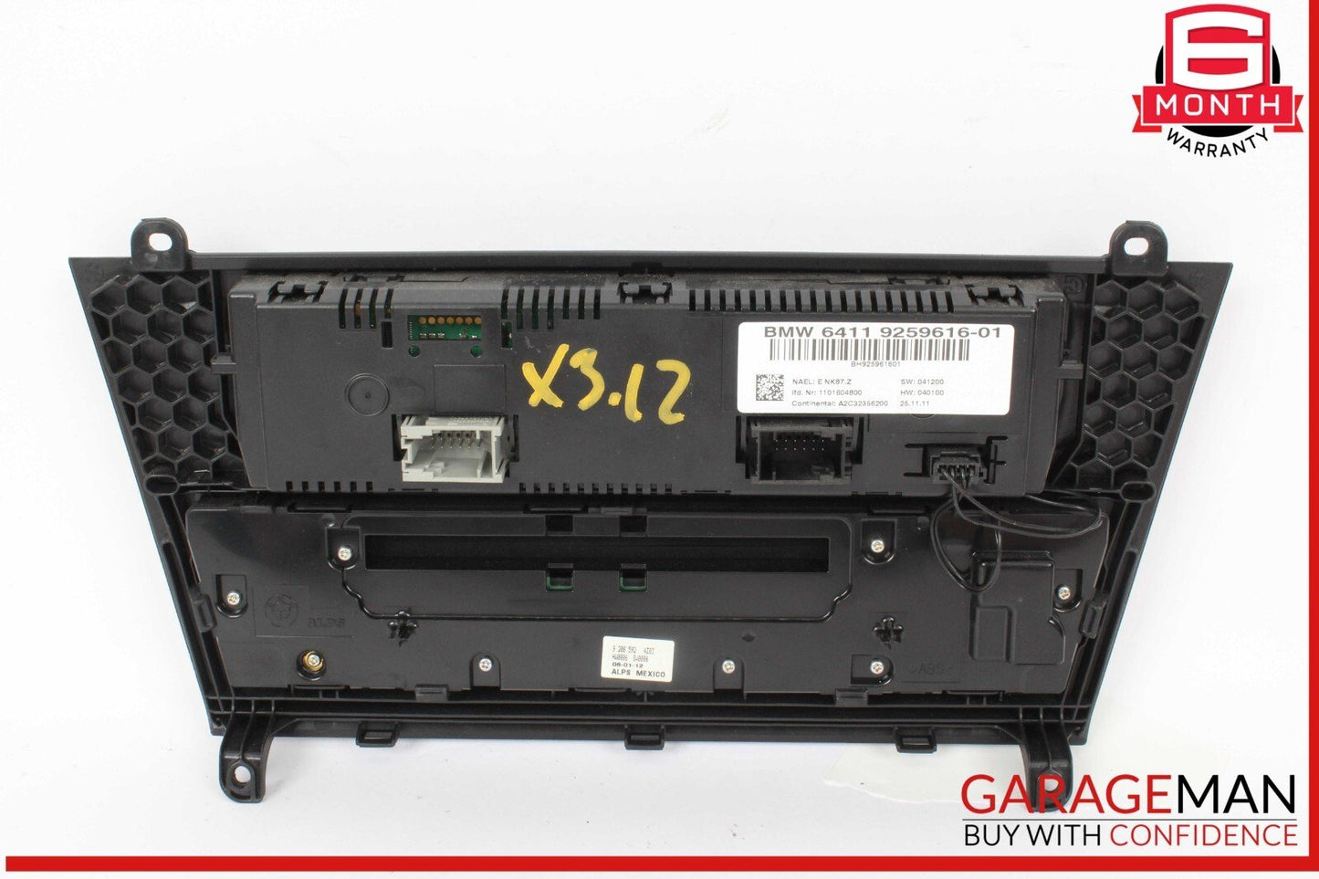 11-17 BMW X3 AC A/C Heater Climate Control Panel w/ Radio Control 9259616 OEM