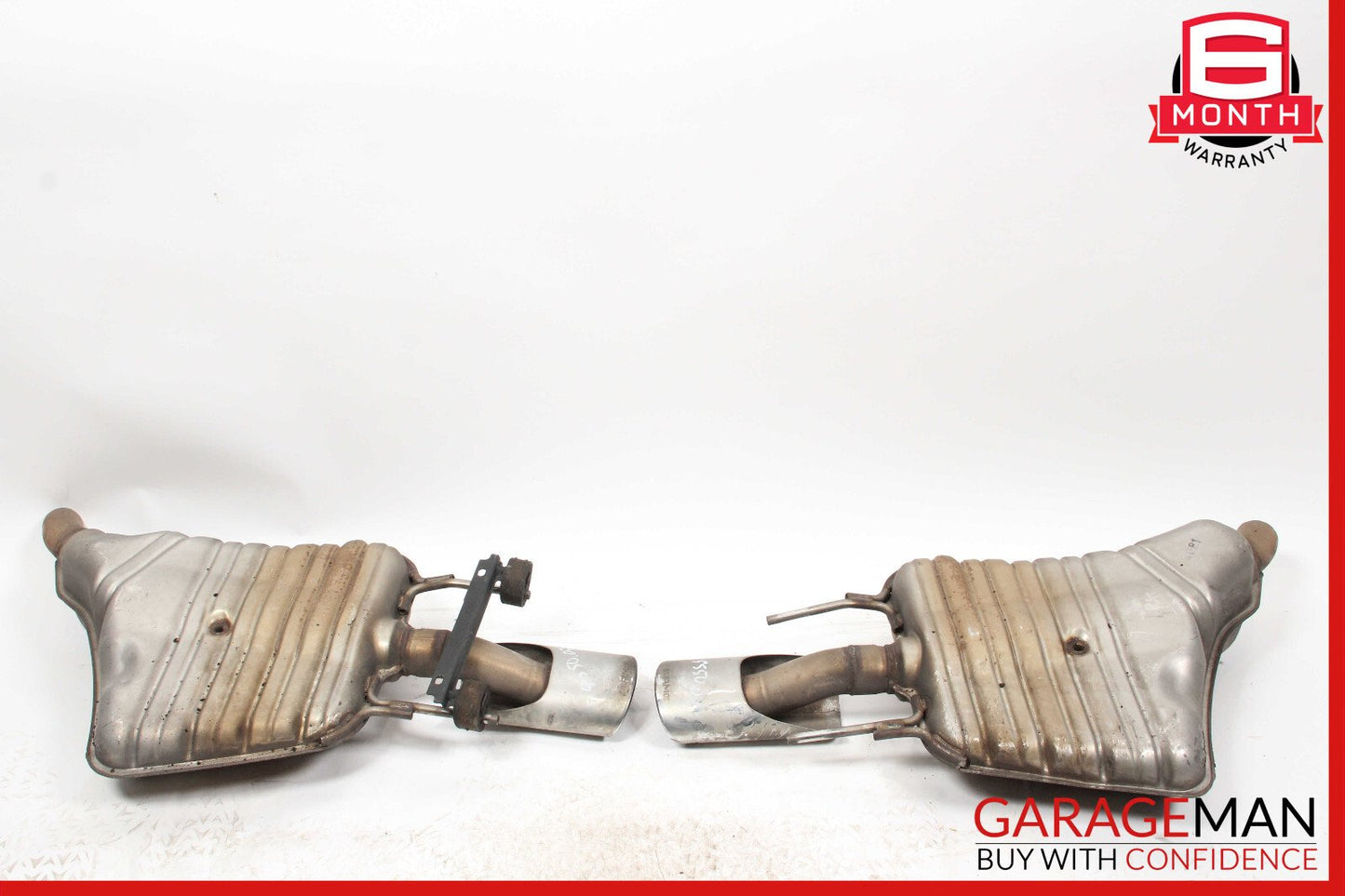 07-09 Mercedes W221 S550 AMG Sport Rear Exhaust Muffler Tips Set of 2 Pc