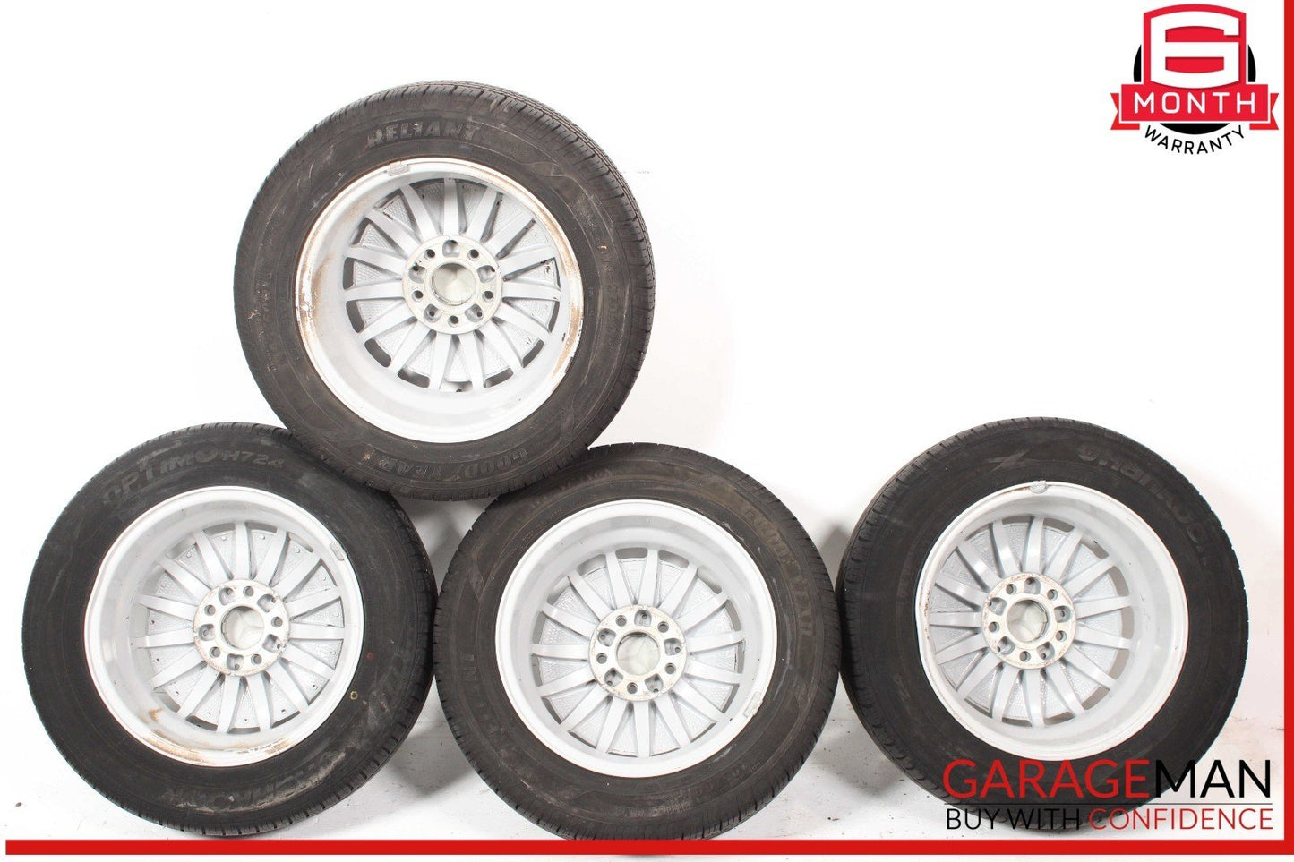 85-93 Mercedes W201 190E 190D Wheel Tire Rim Set of 4 Pc R15 OEM