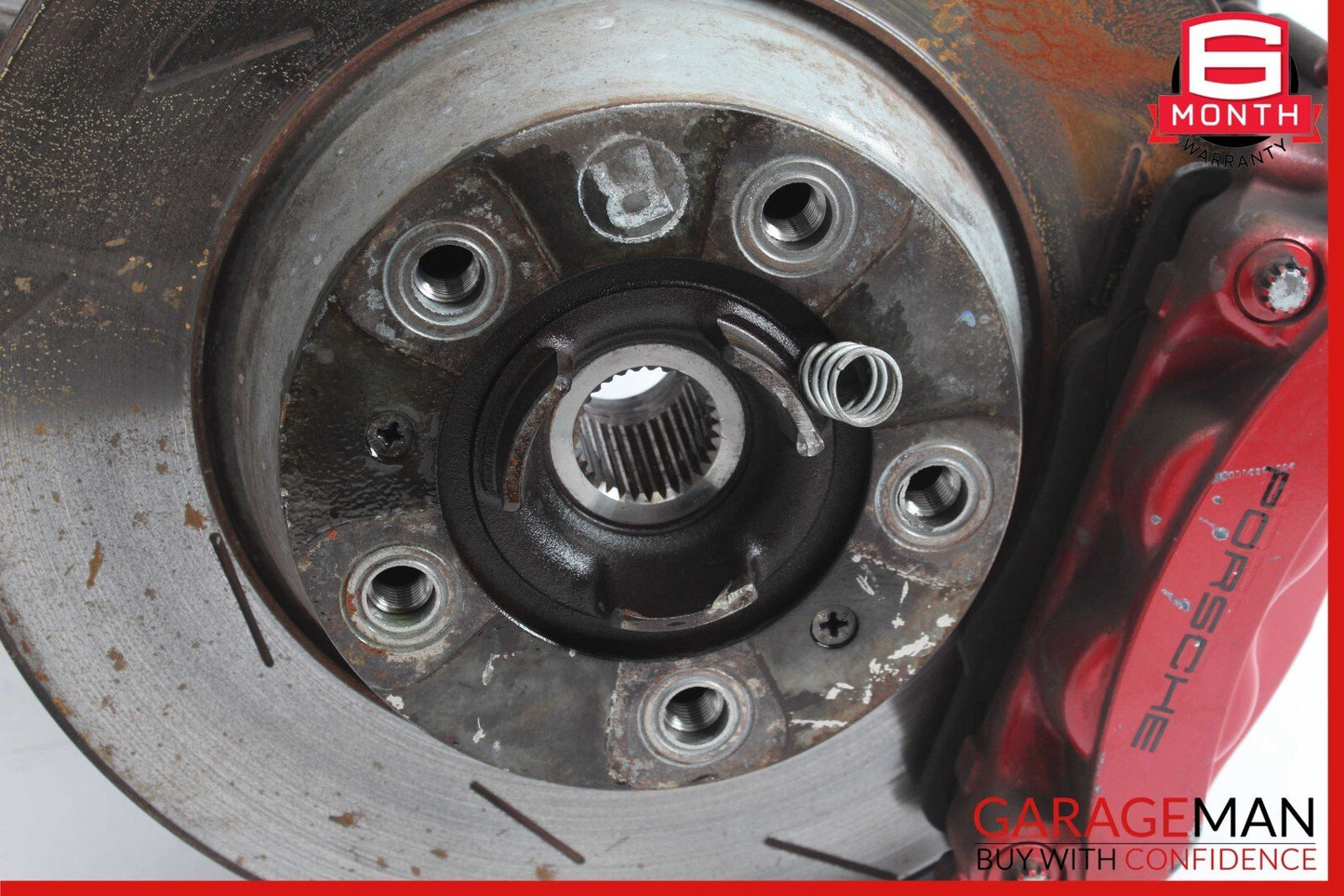 10-16 Porsche Panamera 970 Rear Right Spindle Knuckle Brake Rotor Disc Caliper