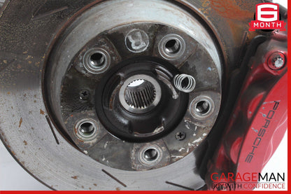 10-16 Porsche Panamera 970 Rear Right Spindle Knuckle Brake Rotor Disc Caliper