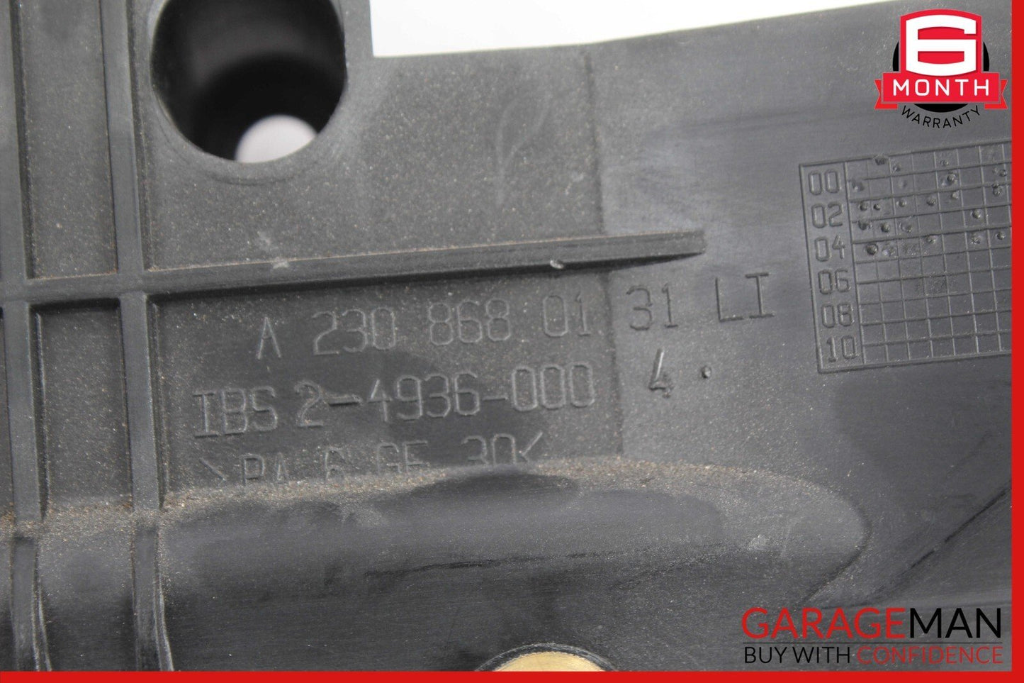 03-08 Mercedes R230 SL500 Rear Left Seatbelt Retractor Luggage Speaker Gray