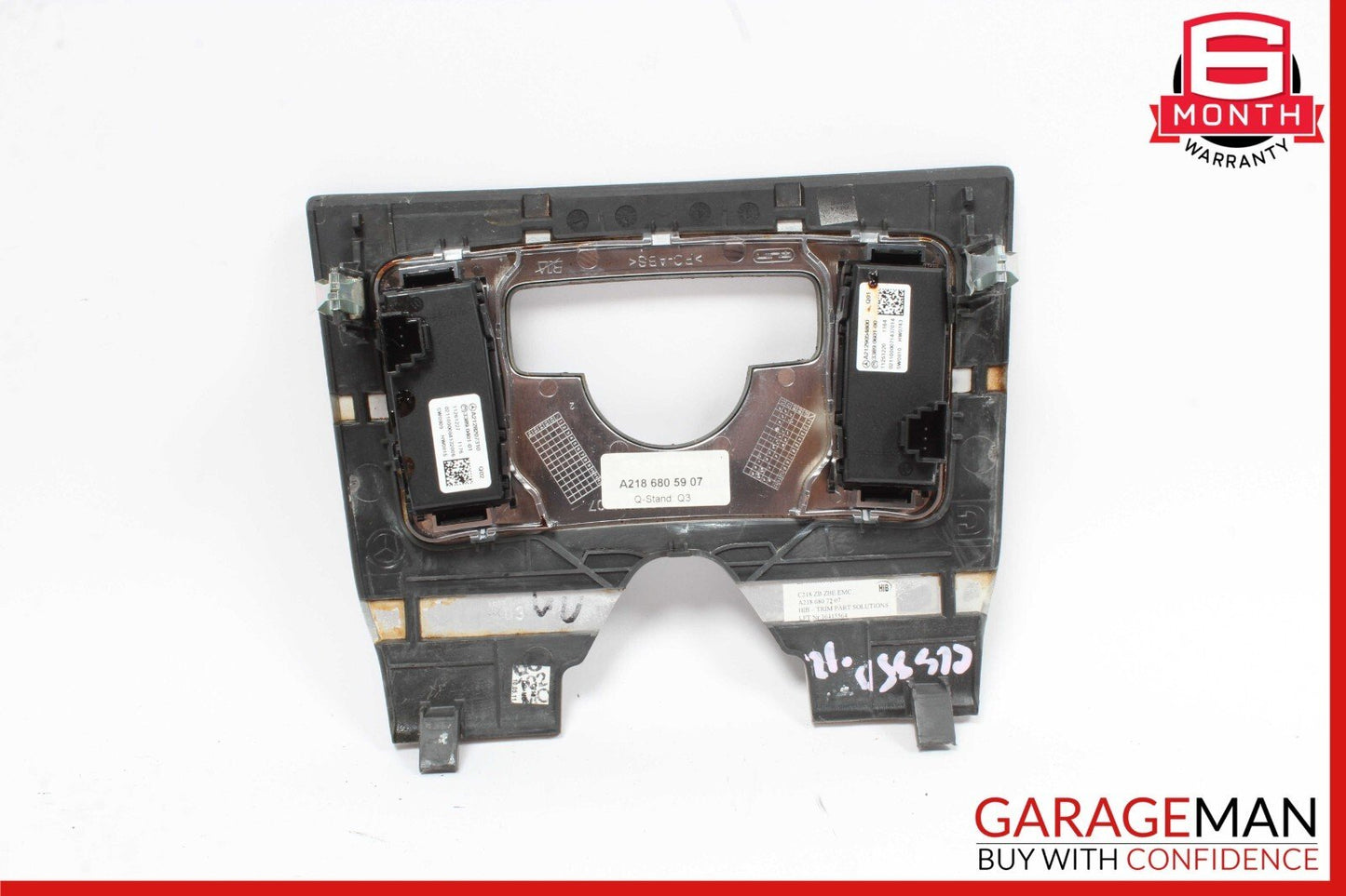 12-14 Mercedes W218 CLS500 Front Center Console Switch Trim Bezel Cover Walnut