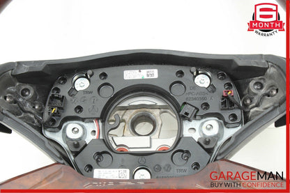 10-13 Mercedes W221 S550 S400 Steering Wheel w/ Paddle Shifters Black Wood OEM