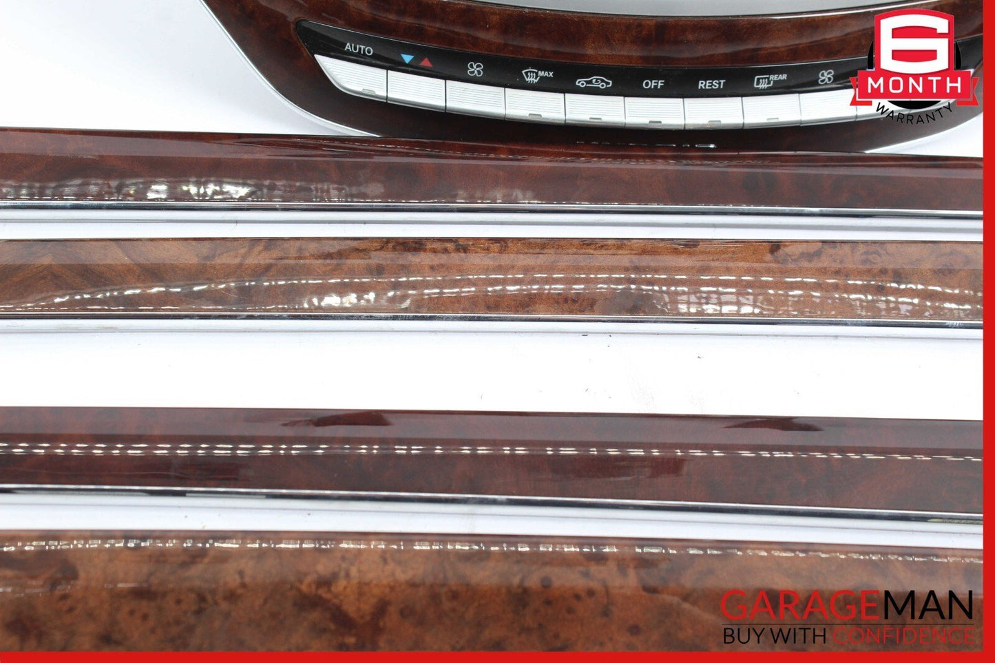 10-13 Mercedes W221 S65 AMG Center Dashboard Trim Panel Molding Set of 8 Pc OEM