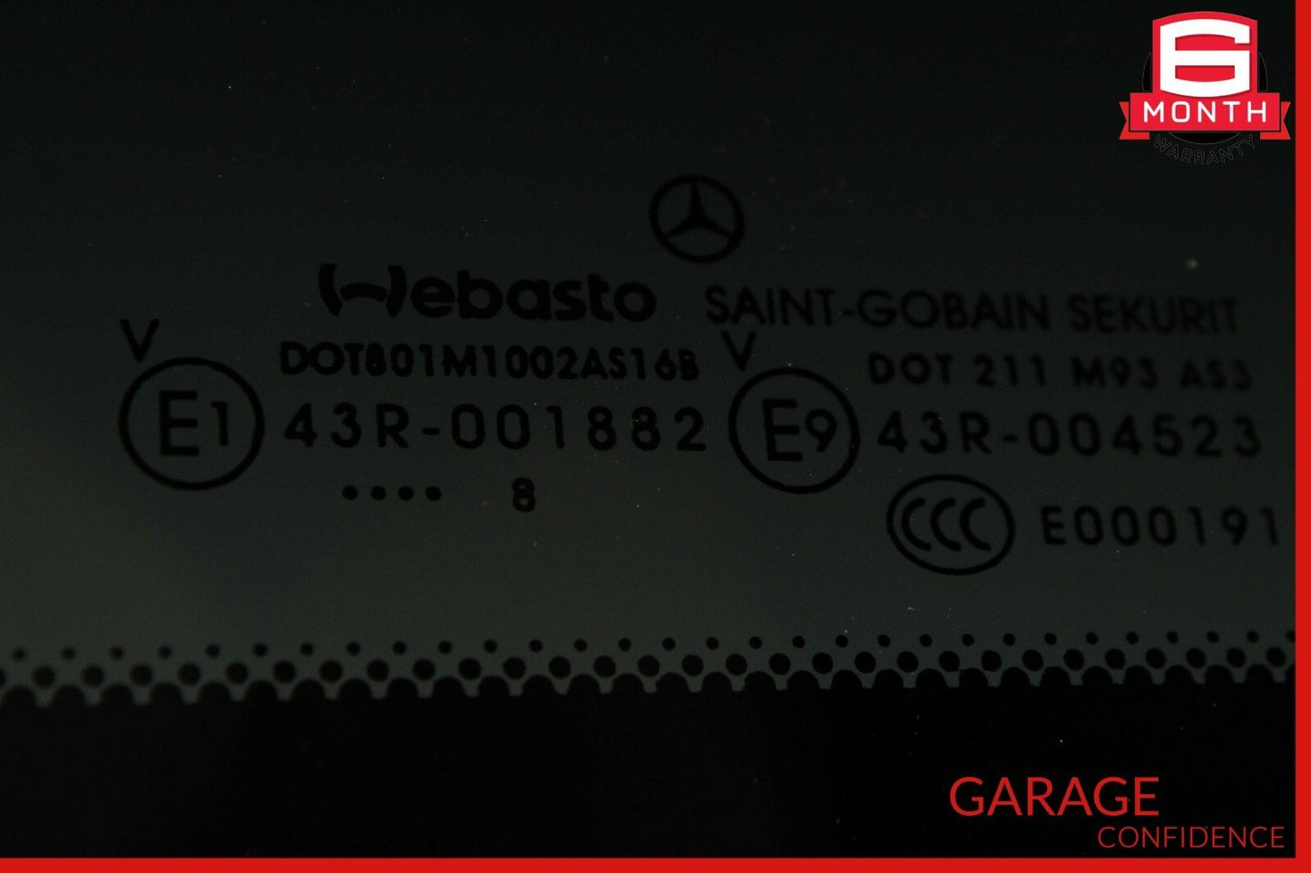 07-13 Mercedes W221 S600 S63 AMG Rear Pano Panoramic Roof Glass Panel Assembly