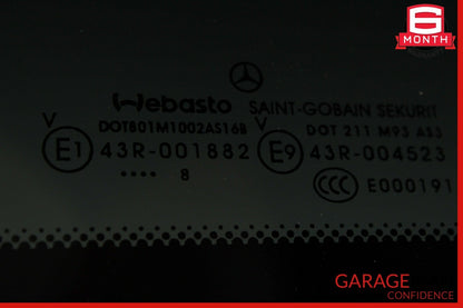 07-13 Mercedes W221 S600 S63 AMG Rear Pano Panoramic Roof Glass Panel Assembly