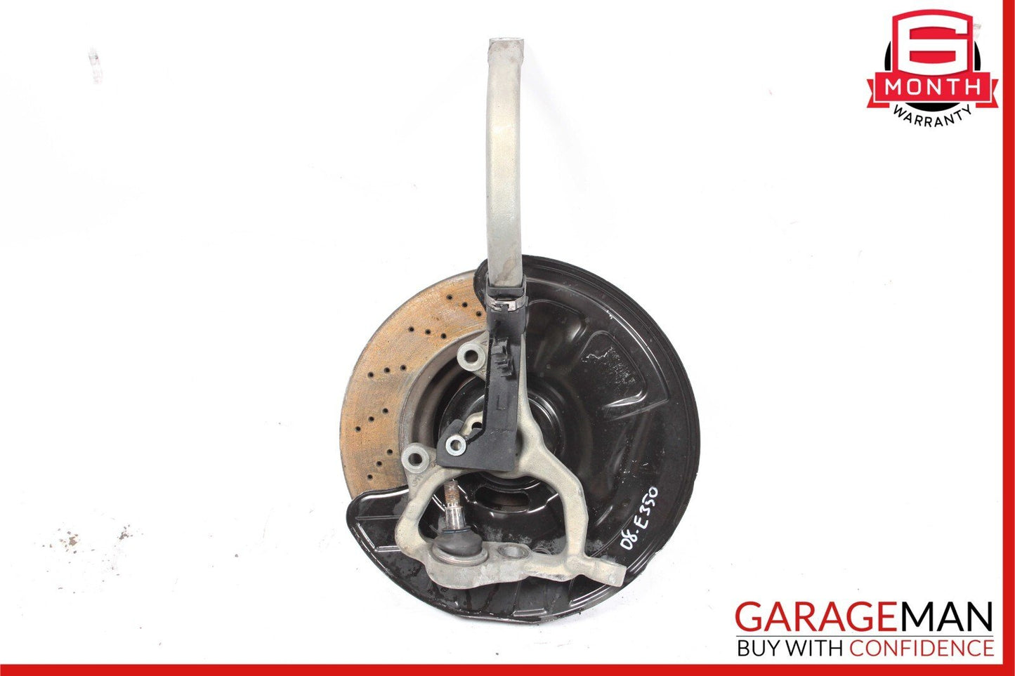 03-09 Mercedes W211 E350 RWD Front Left Spindle Knuckle Hub w/ Brake Rotor Disc