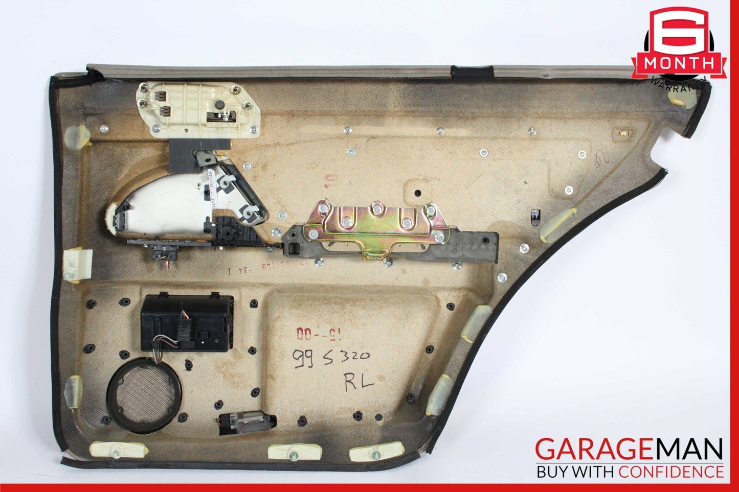94-99 Mercedes W140 S320 Rear Left Side Interior Door Panel Trim Cover Beige