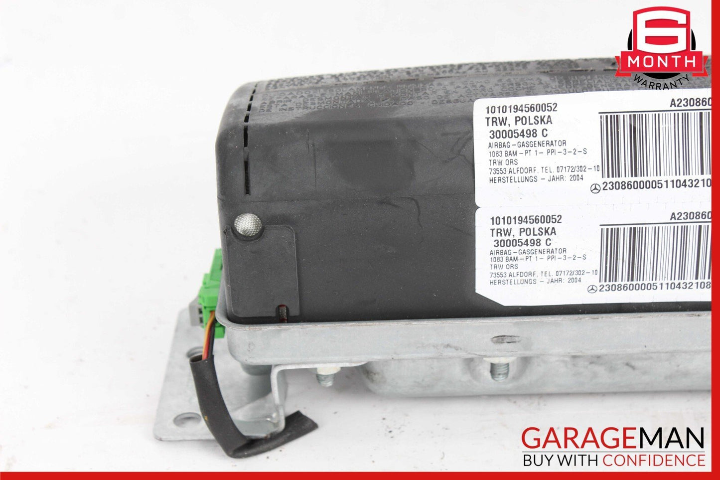 03-12 Mercedes R230 SL500 SL550 SL65 Front Passenger Side Dash Airbag Air Bag