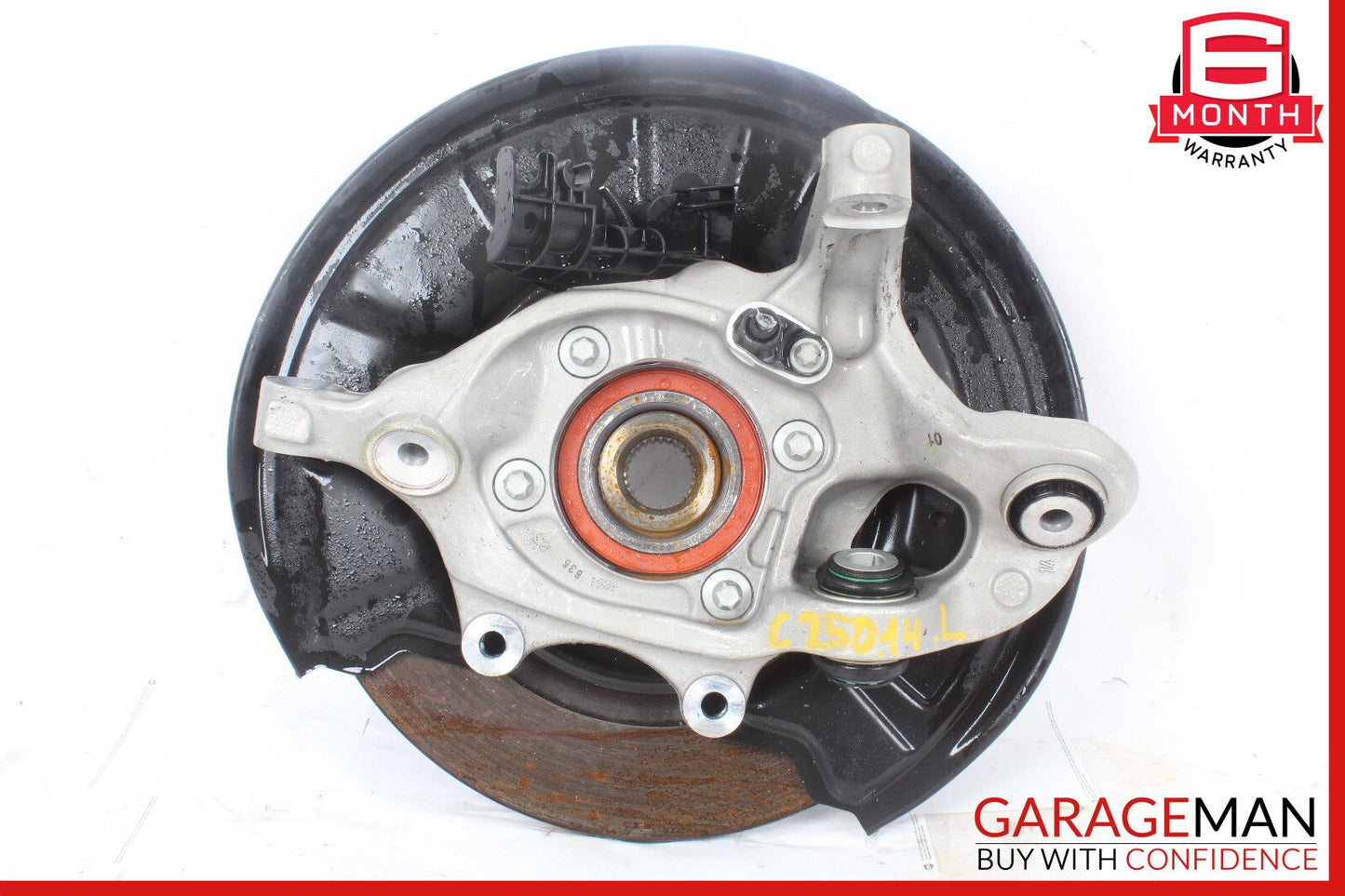 08-14 Mercedes W204 C250 Rear Left Spindle Knuckle Hub Bearing w/ Brake Rotor