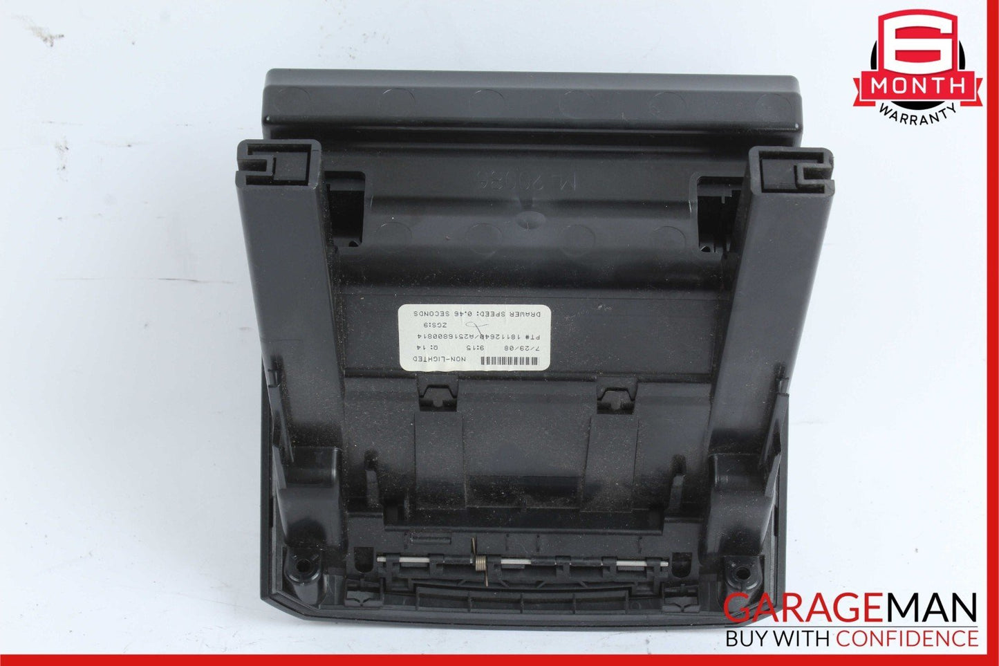 06-10 Mercedes W251 R350 R550 Rear Center Console Cup Holder Cupholder Black OEM