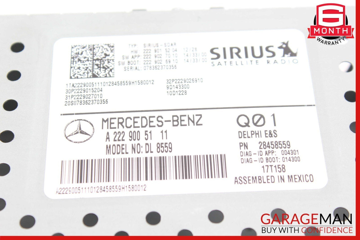 15-20 Mercedes W205 C350e C63 AMG Satellite Radio Receiver Control Module Unit