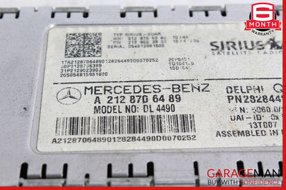 10-17 Mercedes W212 E63 Sirius Satellite Radio Receiver 2128706489 OEM