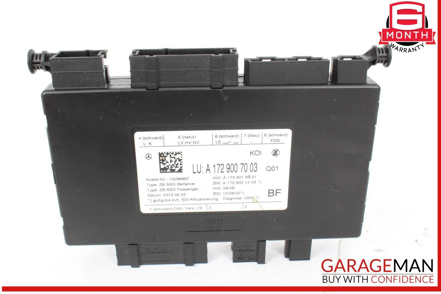 08-20 Mercedes W218 CLS550 C300 Front Right Side Seat Control Module Unit