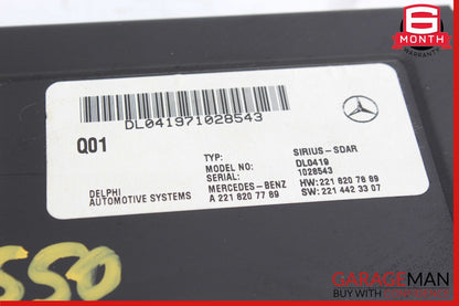 07-14 Mercedes W221 S550 SLK350 Sirius Satellite Radio Module Receiver OEM