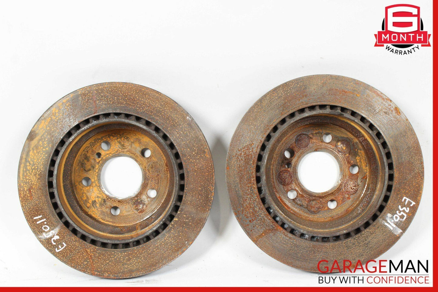 10-18 Mercedes W212 E350 Rear Brake Rotors Disc Left & Right Set 0004230912 OEM