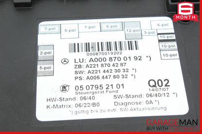 07-13 Mercedes W221 S450 S400 S550 Rear Left or Right Door Control Module Unit