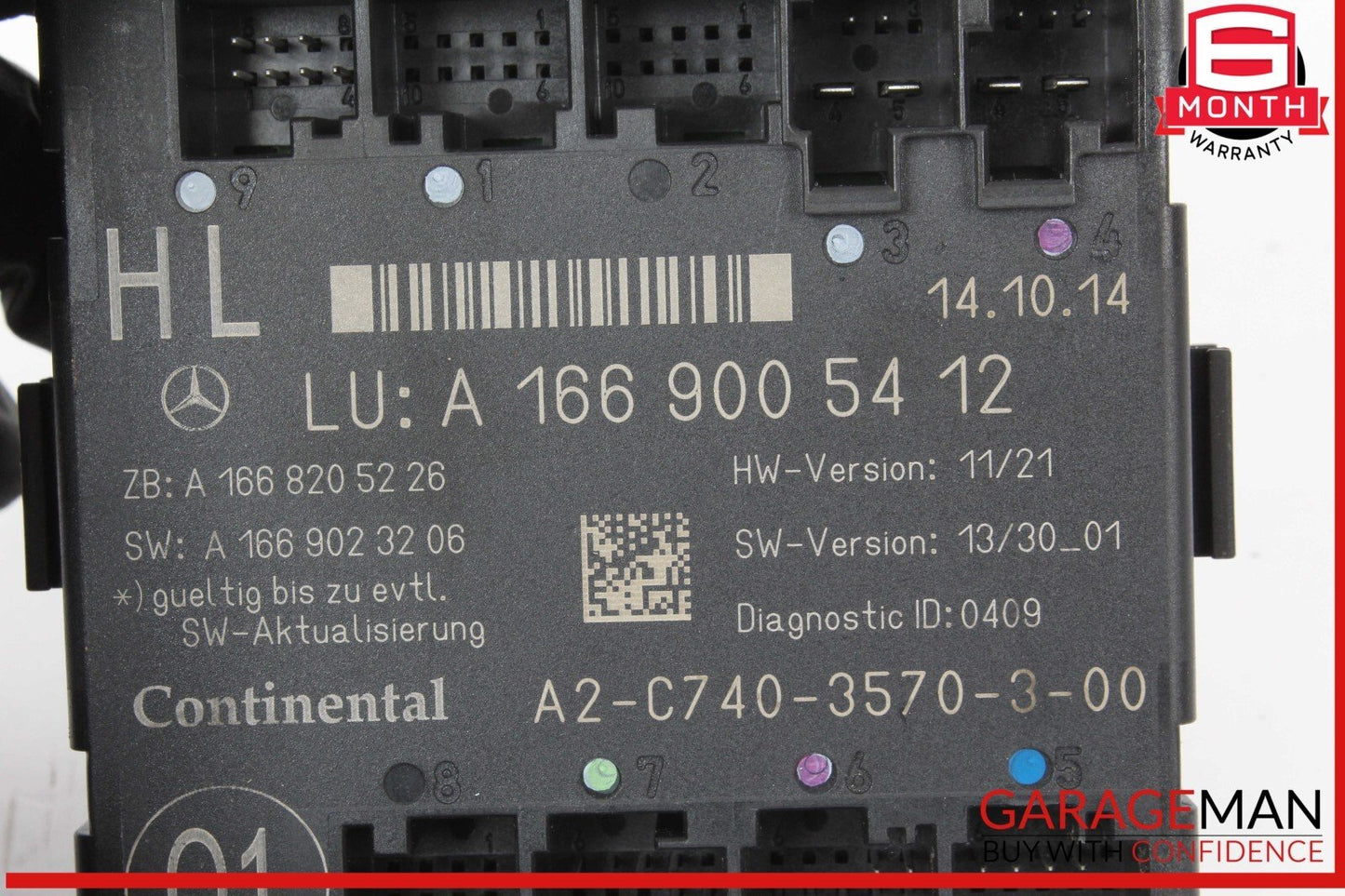 12-19 Mercedes X166 GL450 ML400 GLE350 Rear Left Side Door Control Module Unit