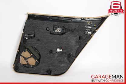 10-16 Porsche Panamera 970 Rear Left Interior Door Panel Trim Cover Assy Beige
