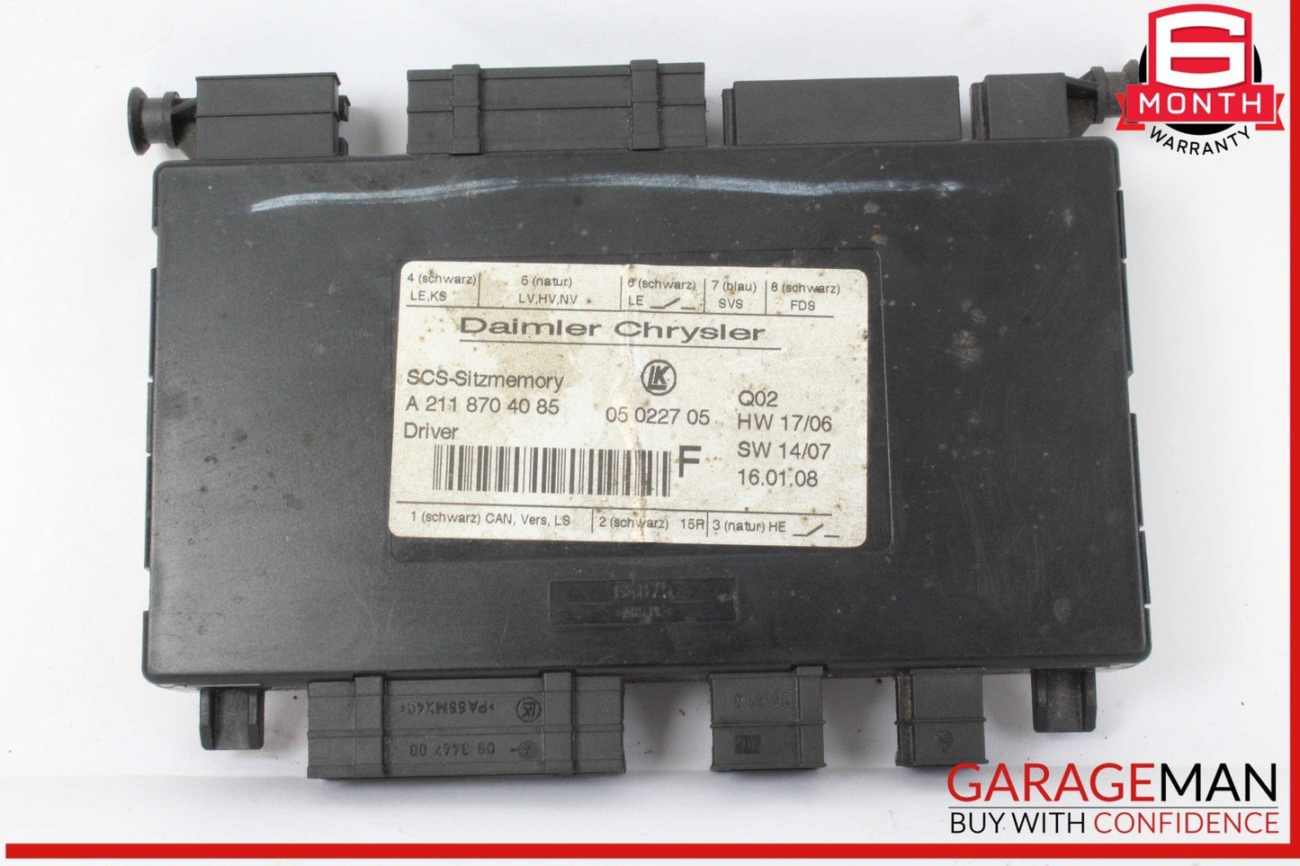 03-12 Mercedes X164 GL550 GL450 Front Left Driver Side Seat Control Module OEM
