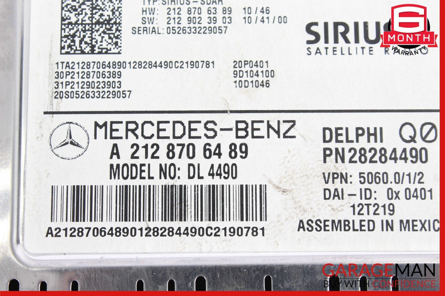 10-17 Mercedes W204 C250 SLK250 Sirius Satellite Radio Receiver Module Unit OEM