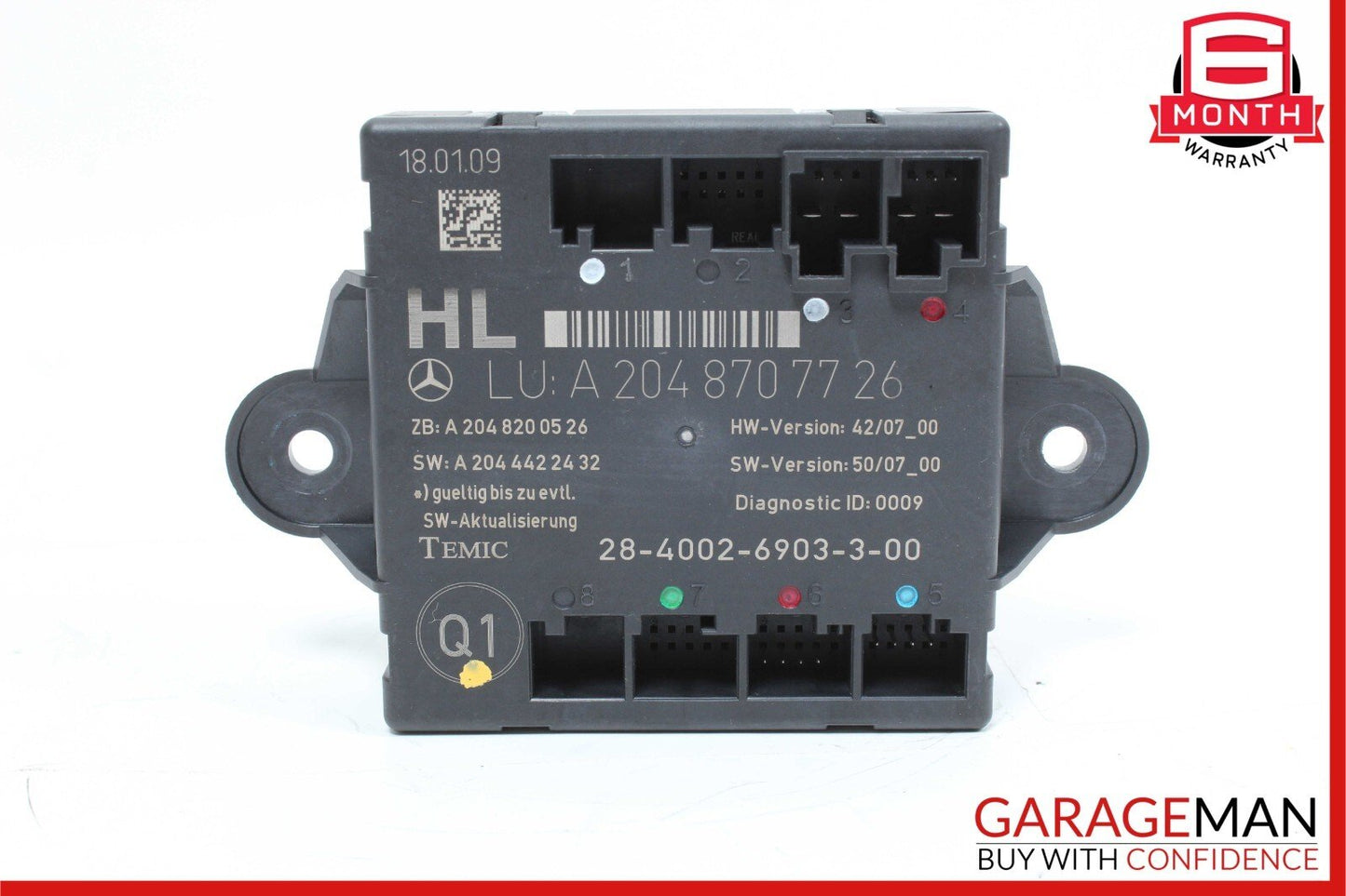 08-18 Mercedes W204 C300 CLS500 Rear Left Side Door Control Module OEM