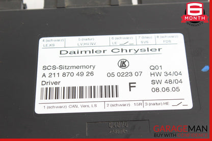 03-12 Mercedes W211 E350 SLK280 Front Left Side Seat Control Module Unit OEM