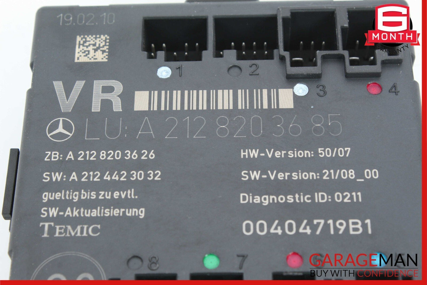 08-18 Mercedes CLS550 C300 E400 E350 Front Right Side Door Control Module Unit