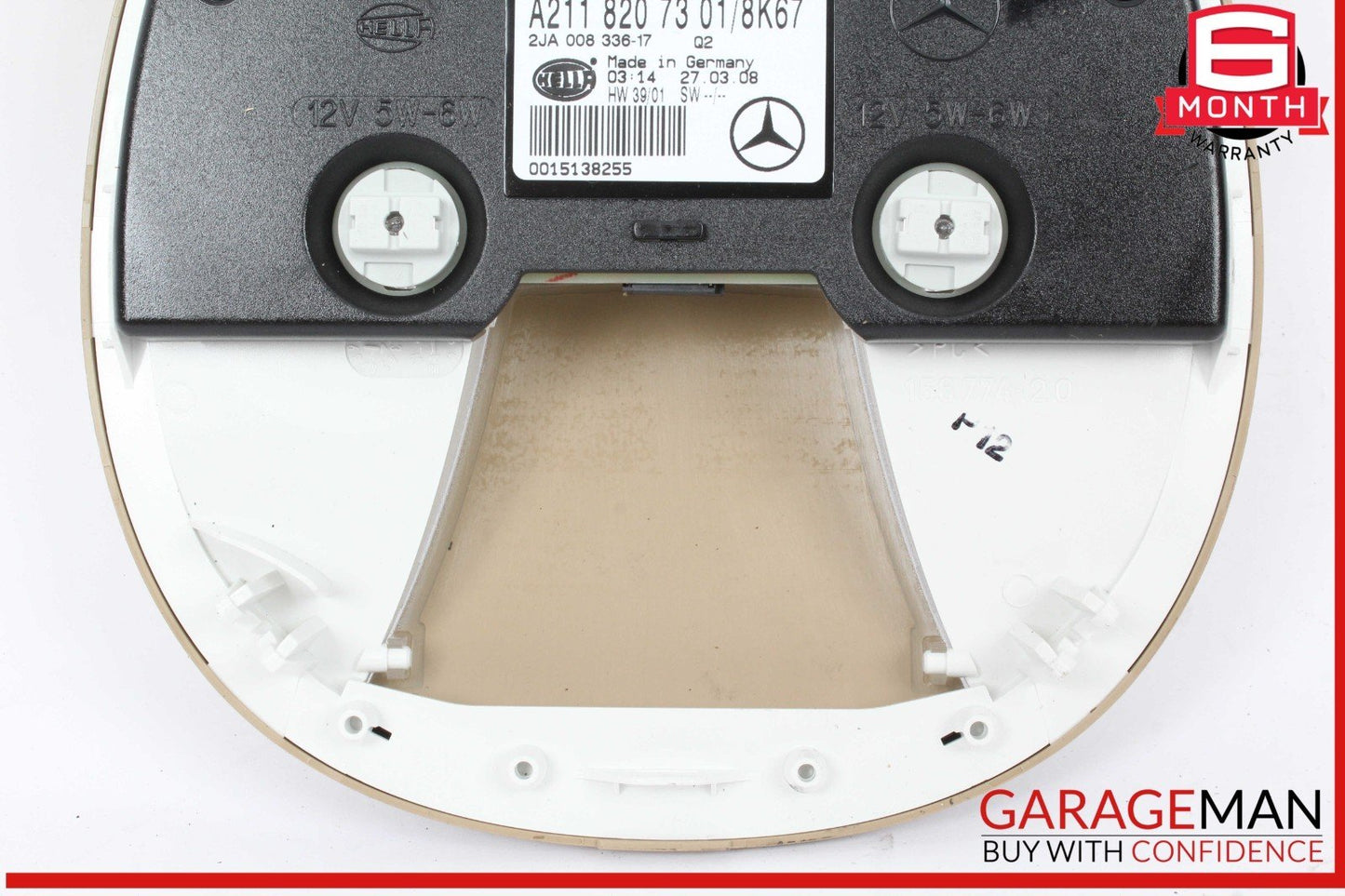 07-09 Mercedes W211 E350 E550 Rear Overhead Dome Light Beige 2118207301 OEM