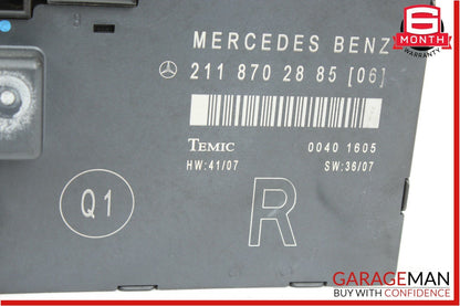 03-09 Mercedes W211 E350 Front Right Passenger Side Door Control Module Unit