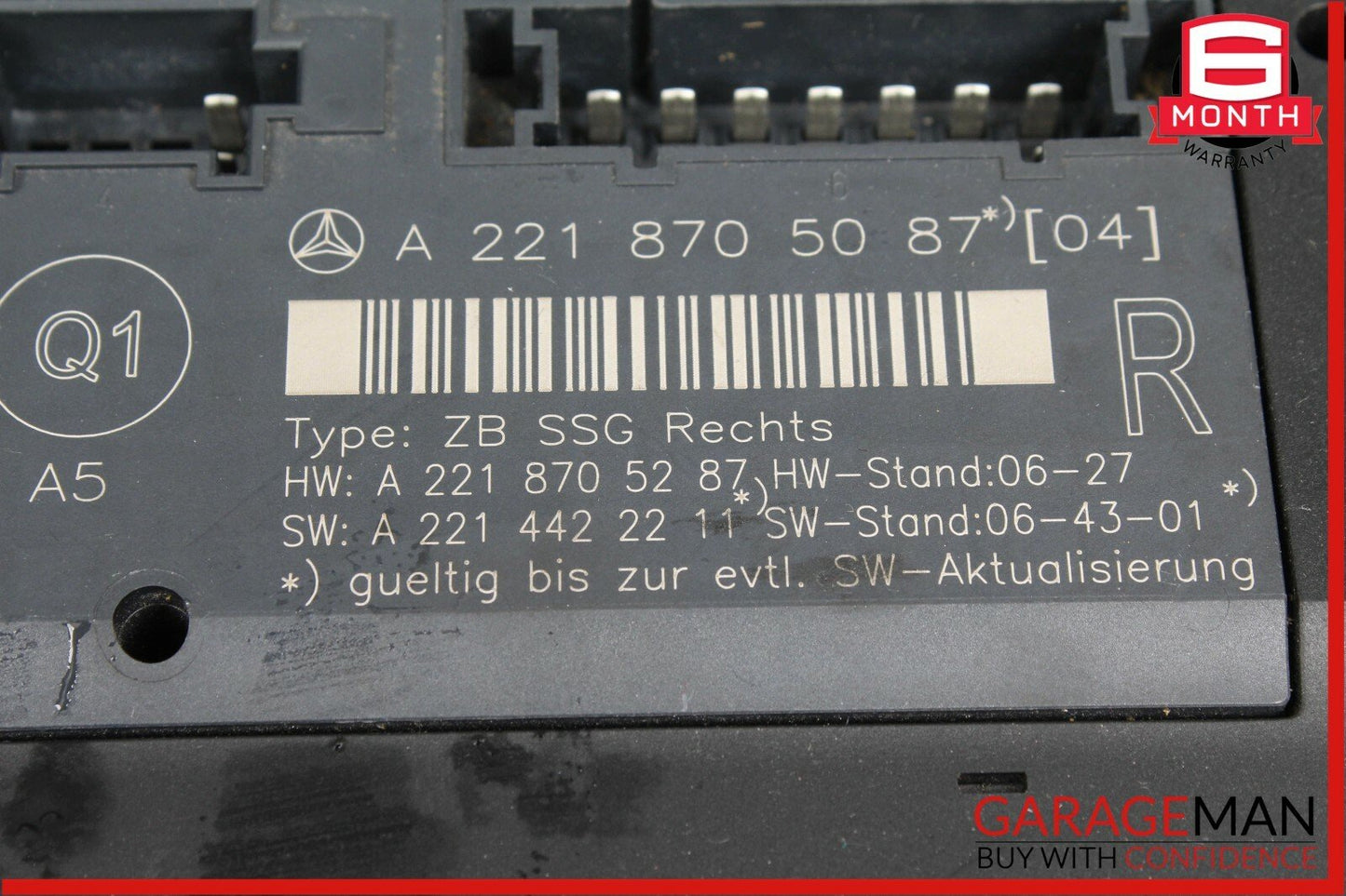 07-13 Mercedes W221 S63 AMG Front Right Under Seat Control Unit OEM
