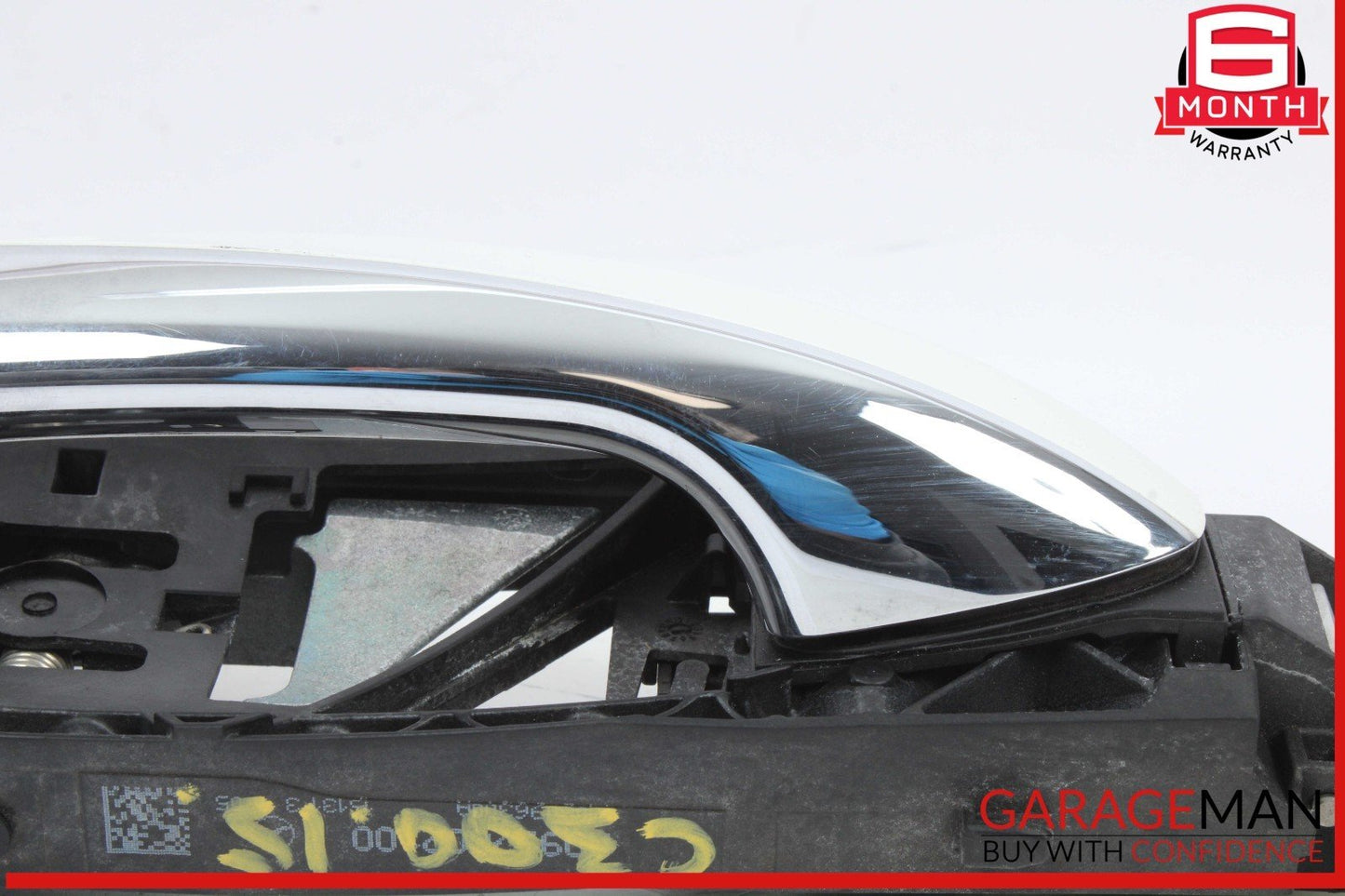15-20 Mercedes W205 C300 Rear Left Driver Side Exterior Door Handle White OEM