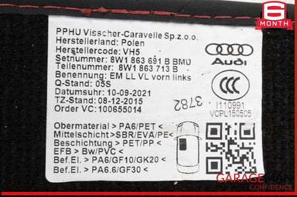 18-24 Audi S5 A5 Front and Rear Floor Carpet Mat Set 8W7864450A OEM