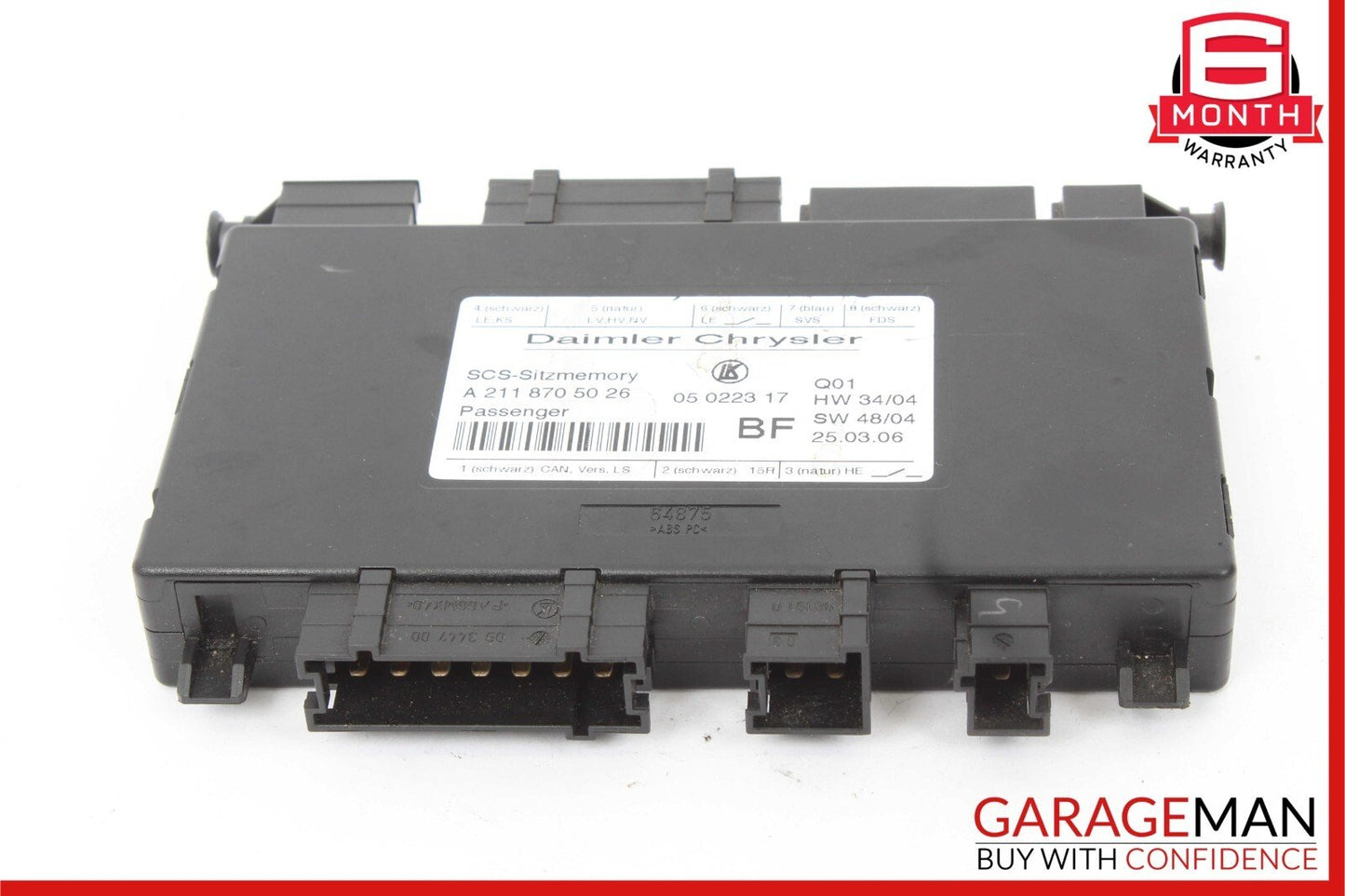 05-12 Mercedes R171 SLK280 E350 R350 Front Right Side Under Seat Control Module