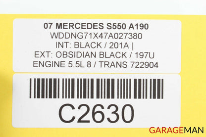 07-09 Mercedes W221 S550 Dashboard Dash Board Glovebox Glove Box Storage Tray