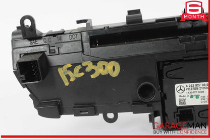 15-18 Mercedes W205 C300 Center Dashboard Hazard Control Switch w/ Clock Assy