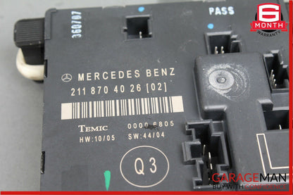 03-09 Mercedes W211 E63 AMG E350 Rear Left Driver Side Door Control Module Unit