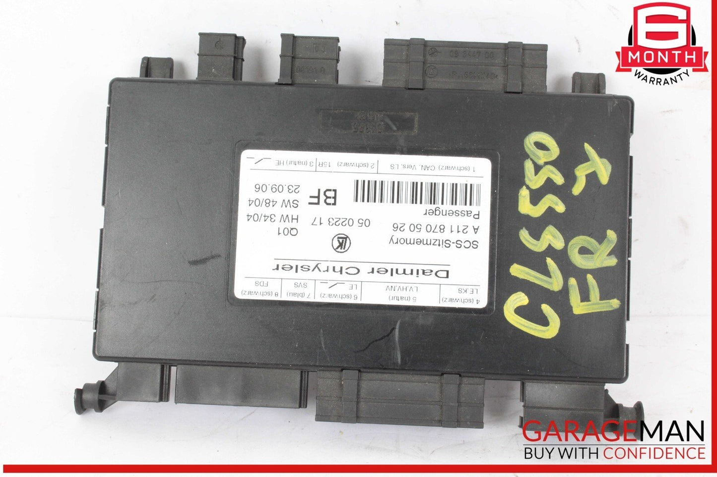 03-12 Mercedes W219 CLS550 ML350 Front Right Side Seat Control Module OEM