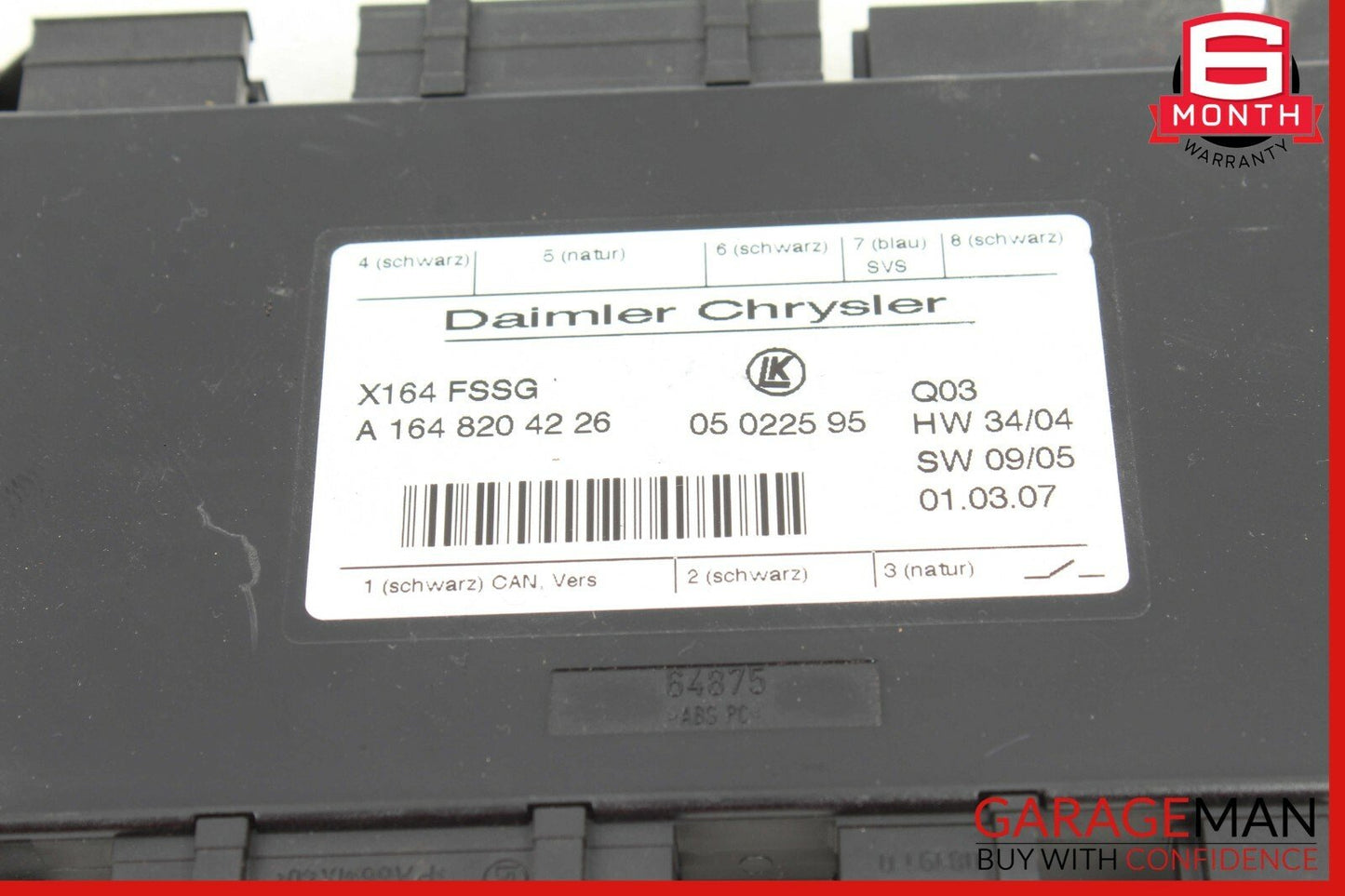 07-09 Mercedes X164 GL450 GL550 Third Seat Row Power Folding Control Module OEM