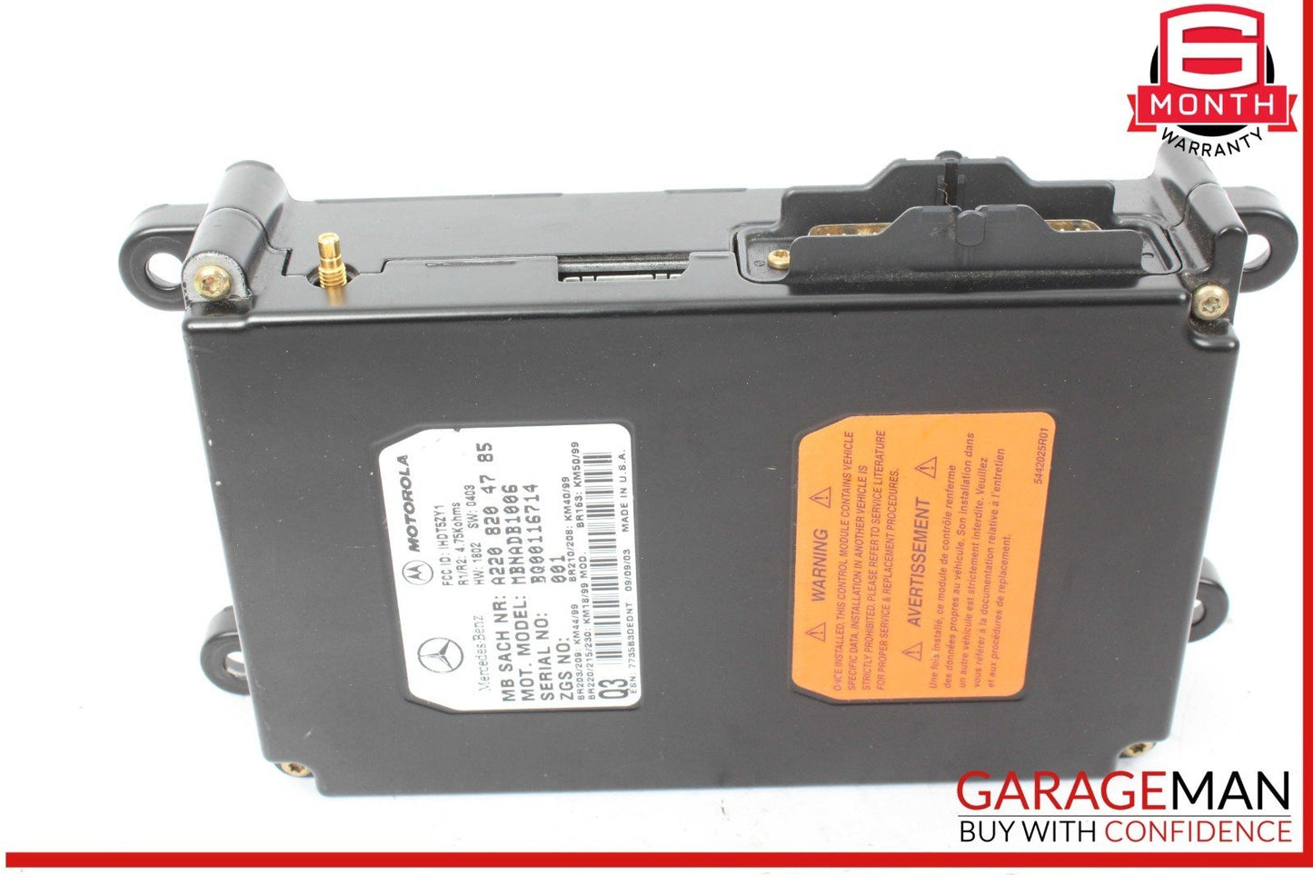 00-06 Mercedes R230 SL500 Voice Command Control Module 2038204085 OEM