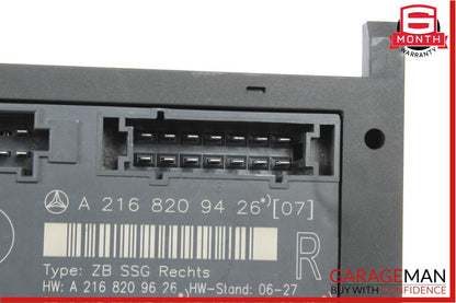 07-14 Mercedes W216 CL550 CL600 Front Right Seat Control Module 2168209426 OEM