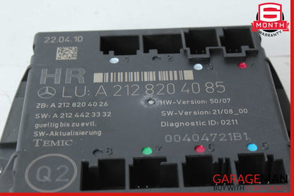 08-18 Mercedes W212 E350 C350 C300 Rear Right Side Door Control Module Unit OEM
