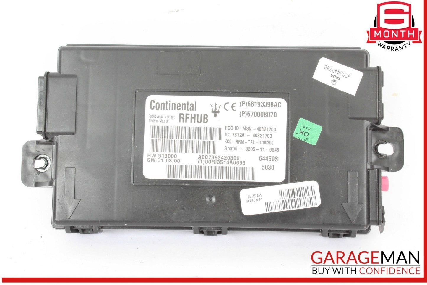 14-17 Maserati Ghibli M157 Keyless Entry RF Hub Control Module ECU OEM